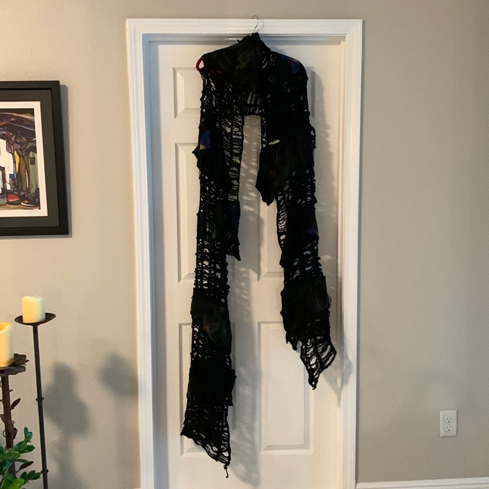 Fabulous Zuza Bart 100% felted wool and crocheted scarf